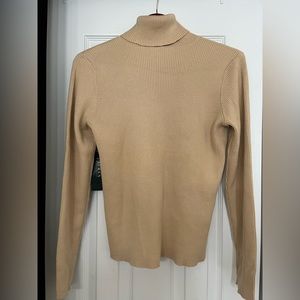 Turtleneck.  Lauren Ralph Lauren. Tan. Long sleeves. Size M.